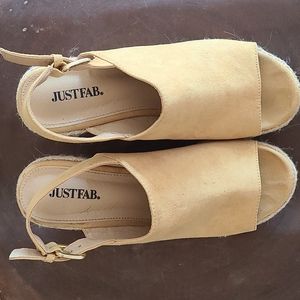 Faux Suede Platform Sandals